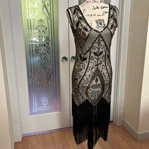 Metme Sequined Flapper Dress Size S